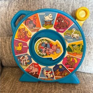 Vintage 1989 Mattel BLUE See N' Say The Farmer Says - Animal Sounds - WORKS